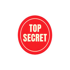 Top Secret information badge for classified documents