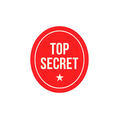 Urgent top secret information badge for confidential projects