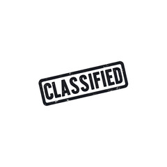 Official CLASSIFIED stamp for secret documents