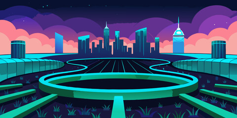 night city in the night