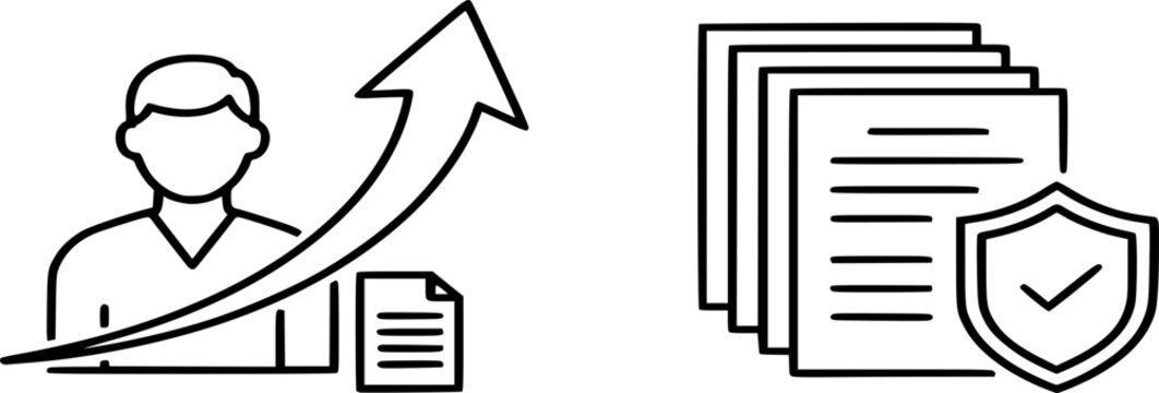 Client Application icon. Hr policies icon outline vector illustration
