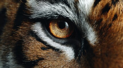 Create a high-quality, viral, realistic-type, and detailed image from the front angle of the tiger's eye from a close-up front angle, the image is in realistic style with high-quality details
