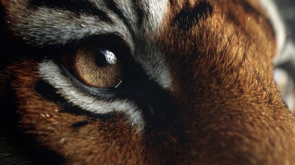 Create a high-quality, viral, realistic-type, and detailed image from the front angle of the tiger's eye from a close-up front angle, the image is in realistic style with high-quality details
