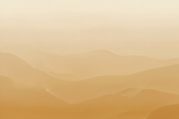Minimalist desert landscape with soft sand dunes, warm tones and simple natural forms.