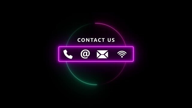 Contact and virtual customer service concept on the transparent background. Motion graphics of multiple contact media concept. 4k video animation.