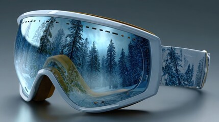 High-performance ski goggles designed for winter sports enthusiasts in snowy landscapes