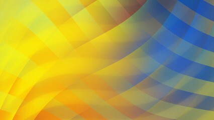 Dynamic Yellow and Blue Abstract Geometric Background with Overlapping Waves