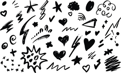 Playful Hand Drawn Doodle Assortment for Creative Designs