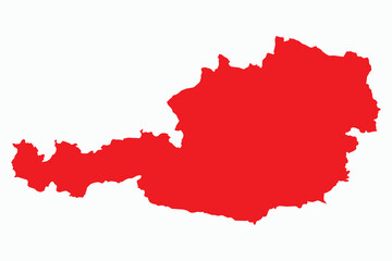Obraz premium Vector graphic artwork suitable for print and web containing flat detailed map of AUSTRIA