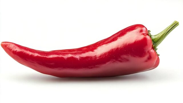 red pepper vegetable on white background video