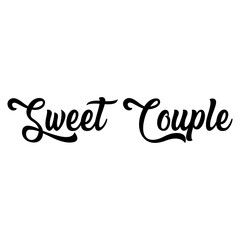 Sweet Couple Wedding Word Typography isolated on a Transparent Background