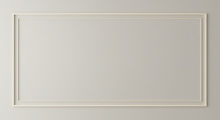 Elegant Neutral Wall Panel with Subtle Molding Detail, Providing a Clean and Minimalist Background for Interior Design Concepts