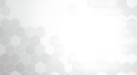 Modern digital abstract background with a subtle light grey and white hexagonal pattern, ideal for technology, medical, or corporate design