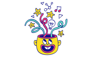 Flat Vector Illustration of Celebration and Success