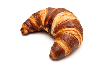 Classic French croissant isolated on a white background