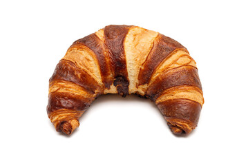 Classic French croissant isolated on a white background