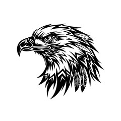 Powerful Eagle Head Graphic Design.