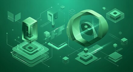 Abstract Futuristic Technology Design.