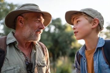 Fototapeta premium Joyful conversation between generations