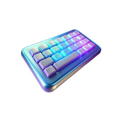 Floating Hologram Keyboard 3D PNG Transparent Background
