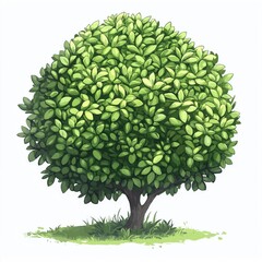 Pixel Tree Bush Shrub Plant Isolated Retro 8bit 16bit Pixelated Nature Video Game Asset