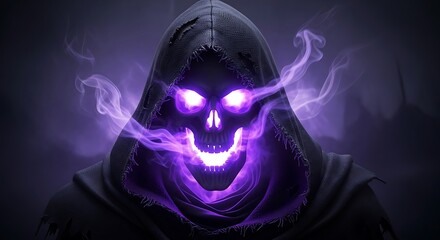 Dark Spectral Figure with Purple Aura.