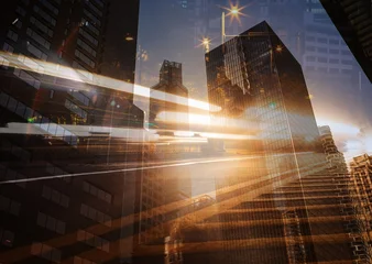 Fotobehang New York New York City, blurred streetlights in motion   © kieferpix