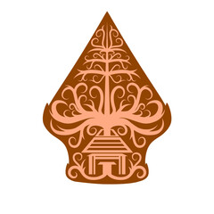 Indonesian Wayang Kulit Mountain Ornament