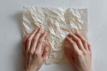 Hands and Crinkling Paper