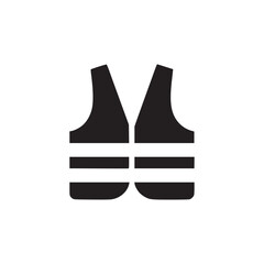 Vector art of safety vest icon symbol of high visibility clothing, workwear, and personal protective equipment vector illustration of a reflective garment for construction, traffic, and security