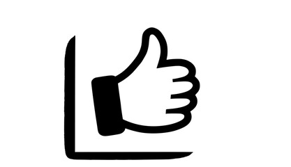 a black and white icon of a thumbs up gestureblack, give, hand, icon, phone, point, sign, symbol, white 