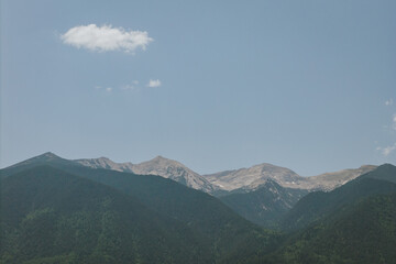 clouds over the mountains