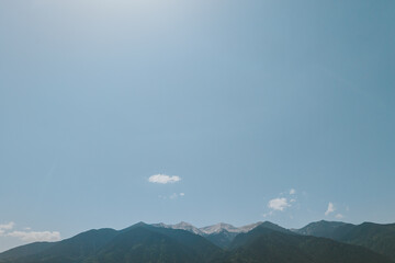 clouds over the mountains