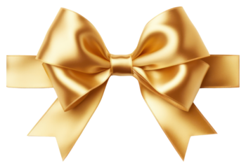 PNG Golden ribbon bow white background celebration accessories.