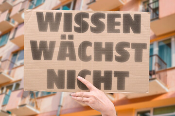 “Wissen Wächst Nicht” School knowledge shrinks under overworked teachers.
KNOWLEDGE. EDUCATION. SHRINK. SYSTEM. YOUTH.