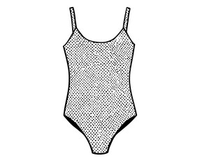 a black and white halftone one-piece swimsuitbandeau, bikini top, black, dot, illustration, polka dot, swimwear, vest 