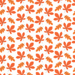 Orange and yellow leaves pattern