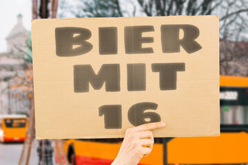 “Bier Mit 16” Young people start drinking while still too young to handle it. ALCOHOL. YOUTH. DRINK. LAW. CULTURE. FUTURE.