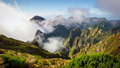 Madeira Moutains With Mist