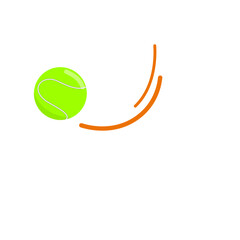 Illustration of Padel Ball with Motion Trail