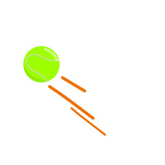 Illustration of Padel Ball with Motion Trail
