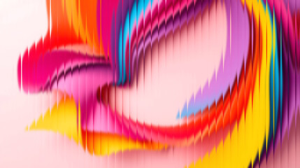 Obraz premium Vibrant abstract swirl of rainbow colors creating a dynamic, modern, and energetic visual flow for creative projects