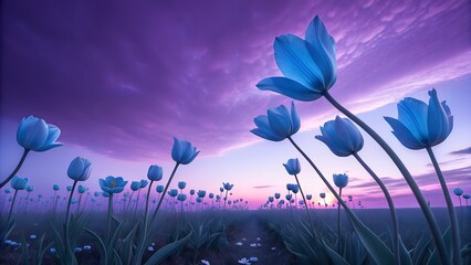 spring flowers in the morning