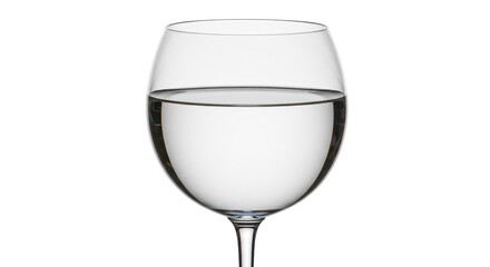 Glass of water PNG isolated on transparent background, refreshing drink for hydration and healthy lifestyle