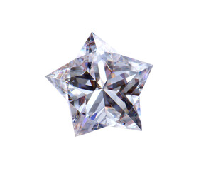 Fototapeta premium Sparkling Star-Shaped Diamond on Black Background