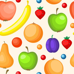 Seamless fruit pattern
