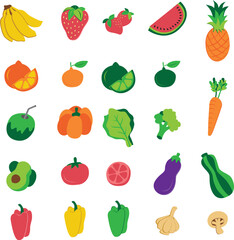 food collection - fruits and vegetables