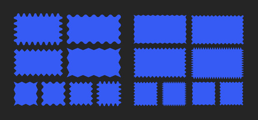 Abstract blue geometric shapes collection