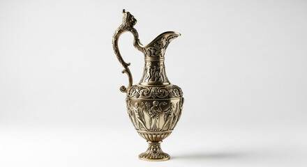 antique vase on white background