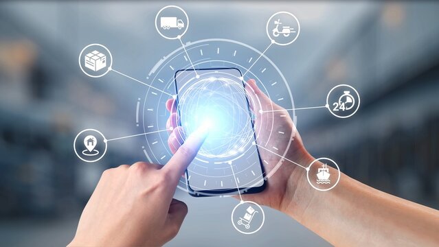 Goods delivery tracking icons show shipping, goods delivery routes, and logistics monitoring. Goods delivery tracking ensures timely goods delivery, secure handling, and accurate tracking. Gist